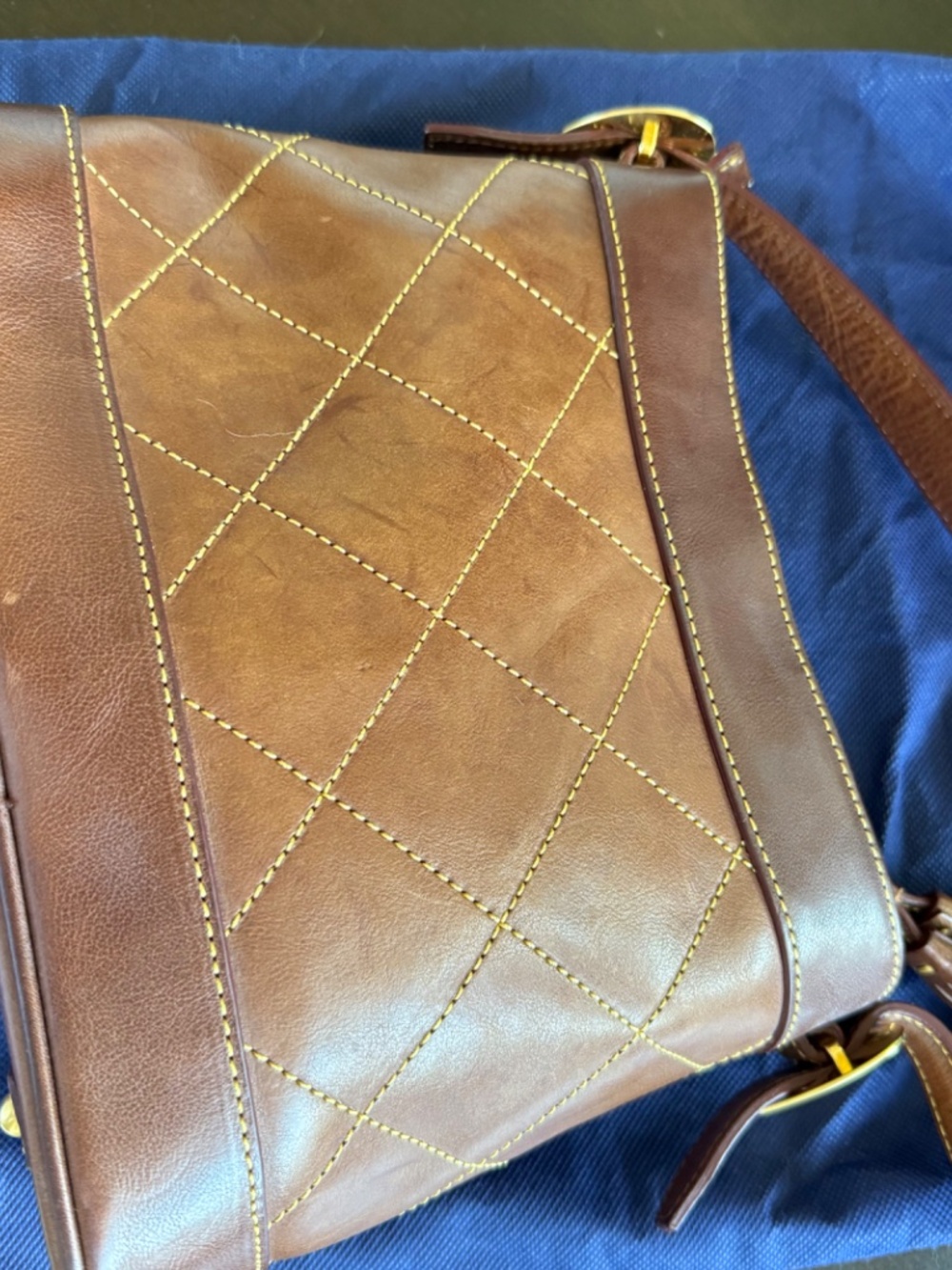 Dooney & Bourke Florentine Chestnut Quilted Leather Shoulder Bag - Picture 4 of 8
